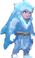 Eishöhle Charakter B — 119×195 Pixel-Art-Sprite