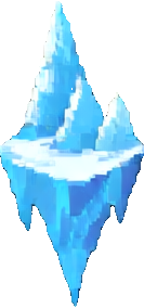 Entorno de Cueva de Hielo A — sprite pixel art 133×284