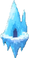 Ice Cave Prop B - 99x196 pixel art sprite