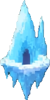 Objeto de Cueva de Hielo B — sprite pixel art 99×196