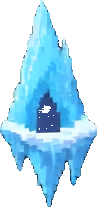 Ice Cave Prop D - 97x207 pixel art sprite