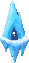 Objeto da Caverna de Gelo D — sprite pixel art 97×207
