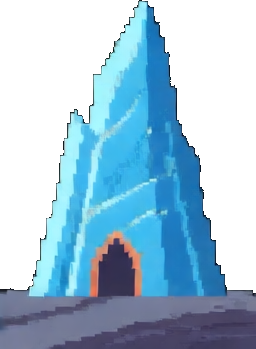 Edificio de Cueva de Hielo B — sprite pixel art 256×384