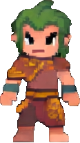 Dschungeltempel Charakter B — 116×206 Pixel-Art-Sprite