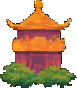 Baldio de templo de la selva B — sprite pixel art 256×384