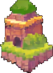 Jungle Temple Tile C - 256x384 pixel art sprite
