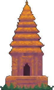 Jungle Temple Tile D - 256x384 pixel art sprite