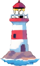 Personaje del faro B — sprite pixel art 132×220