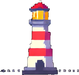 Lighthouse Environment C - 256x384 pixel art sprite
