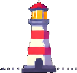 Entorno del faro C — sprite pixel art 256×384