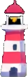 灯台プロップC — 41×113 ピクセルアートスプライト