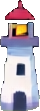 灯台プロップD — 40×111 ピクセルアートスプライト