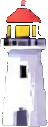 Lighthouse Building A - 48x127 pixel art sprite