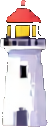 Lighthouse Building A — 48×127 pixel art sprite