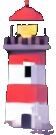 Lighthouse Building B - 56x135 pixel art sprite