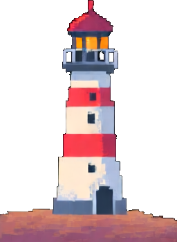 Lighthouse Structure C - 256x384 pixel art sprite