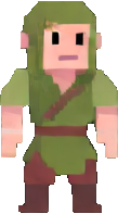 Personnage de basse polygone B — sprite pixel art 109×197