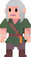 Low-Poly Wilderness Character C - 106x195 pixel art sprite