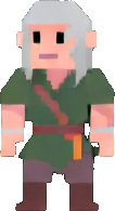 Low-Poly Wildnis Charakter C — 106×195 Pixel-Art-Sprite