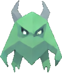 Ennemi de basse polygone C — sprite pixel art 126×149