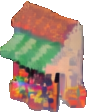 Entorno de la calle del mercado C — sprite pixel art 87×112