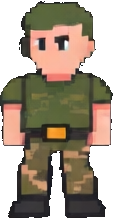 Military Base Character A - 114x218 pixel art sprite