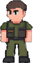 Military Base Character C - 113x218 pixel art sprite