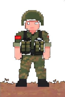 Military Base Tile C - 256x384 pixel art sprite