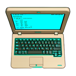 Modern Laptop (16bit) - 256x256 pixel art sprite
