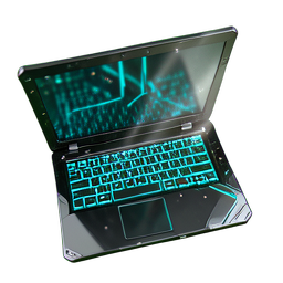 Modern Laptop (Hd2d) - 256x256 pixel art sprite