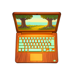 Modern Laptop (Hibit) - 256x256 pixel art sprite