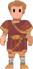 Roman Mosaic Character B - 114x239 pixel art sprite