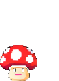 キノコ王国 キャラB — 256×384 ピクセルアートスプライト