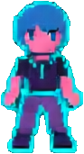 Neon City Character B - 93x171 pixel art sprite