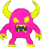 Enemigo A de la Ciudad Neón — sprite pixel art 138×152