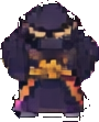 Efecto del Pueblo Ninja A — sprite pixel art 90×111
