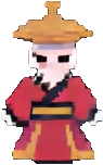 Effet du Village Ninja B — sprite pixel art 95×152