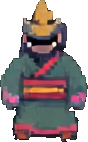 Efecto del Pueblo Ninja C — sprite pixel art 88×142