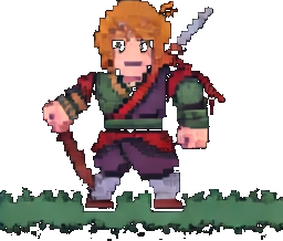 Ninja Village Environment C - 256x384 pixel art sprite