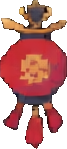 Objeto del Pueblo Ninja A — sprite pixel art 67×149