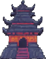 Ninja Village Structure C - 256x384 pixel art sprite