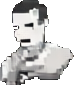 Effet du détective noir B — sprite pixel art 74×85