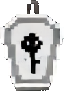 Objeto del detective noir B — sprite pixel art 95×133