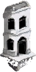 ノワール探偵建物 B — 126×252 ピクセルアートスプライト