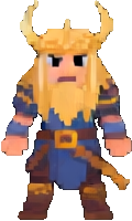 Personnage de mythologie nordique A — sprite pixel art 120×200