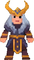 Personaje de mitología nórdica C — sprite pixel art 114×200