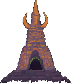 Bâtiment de Mythologie Nordique B — sprite pixel art 256×384