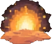 Effet C de l'Oasis du Désert — sprite pixel art 106×90
