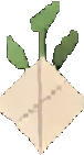 Origami Wald Gegenstand B — 76×141 Pixel-Art-Sprite
