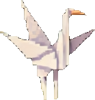 Origami Forest Building A - 139x147 pixel art sprite